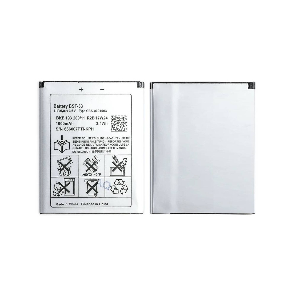 Batterie Originale Sony BST33 - Compatible Sony Ericsson K810i & W595 - Neuf Sous Blister